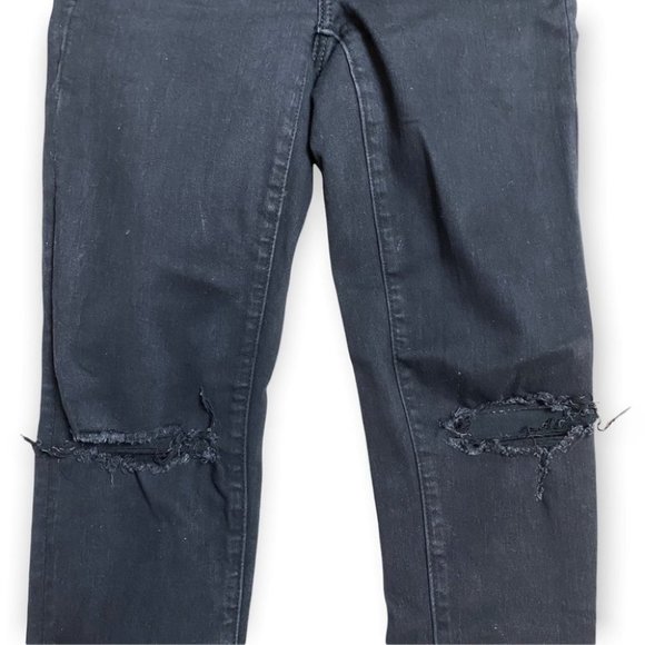 American Eagle Black Next Level Stretch Distressed Skinny Jeans - Picture 6 of 10